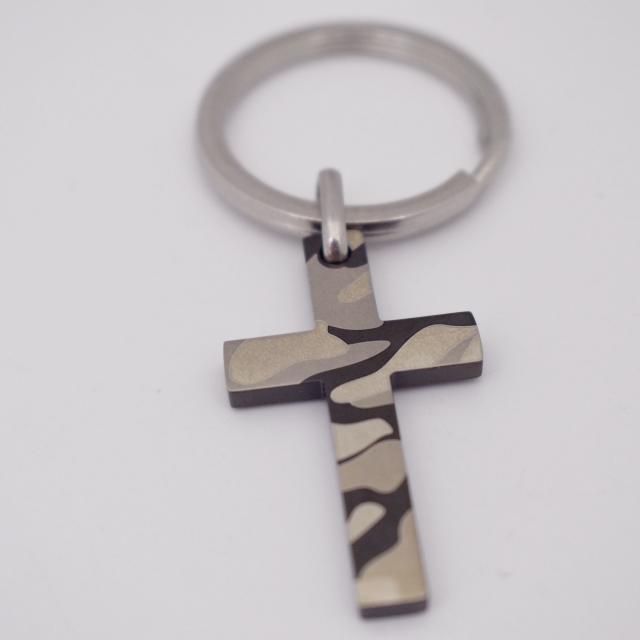 Camo Cross Stainless steel Keychain.jpg